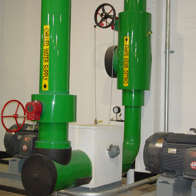 Pipe Insulation Showcasing PVC Colors
